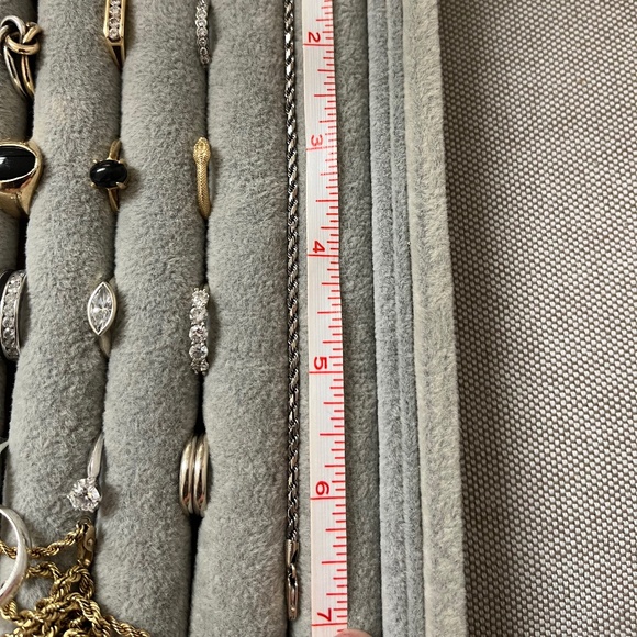 Solid 14k white gold rope chain bracelet 7inch - Picture 3 of 4